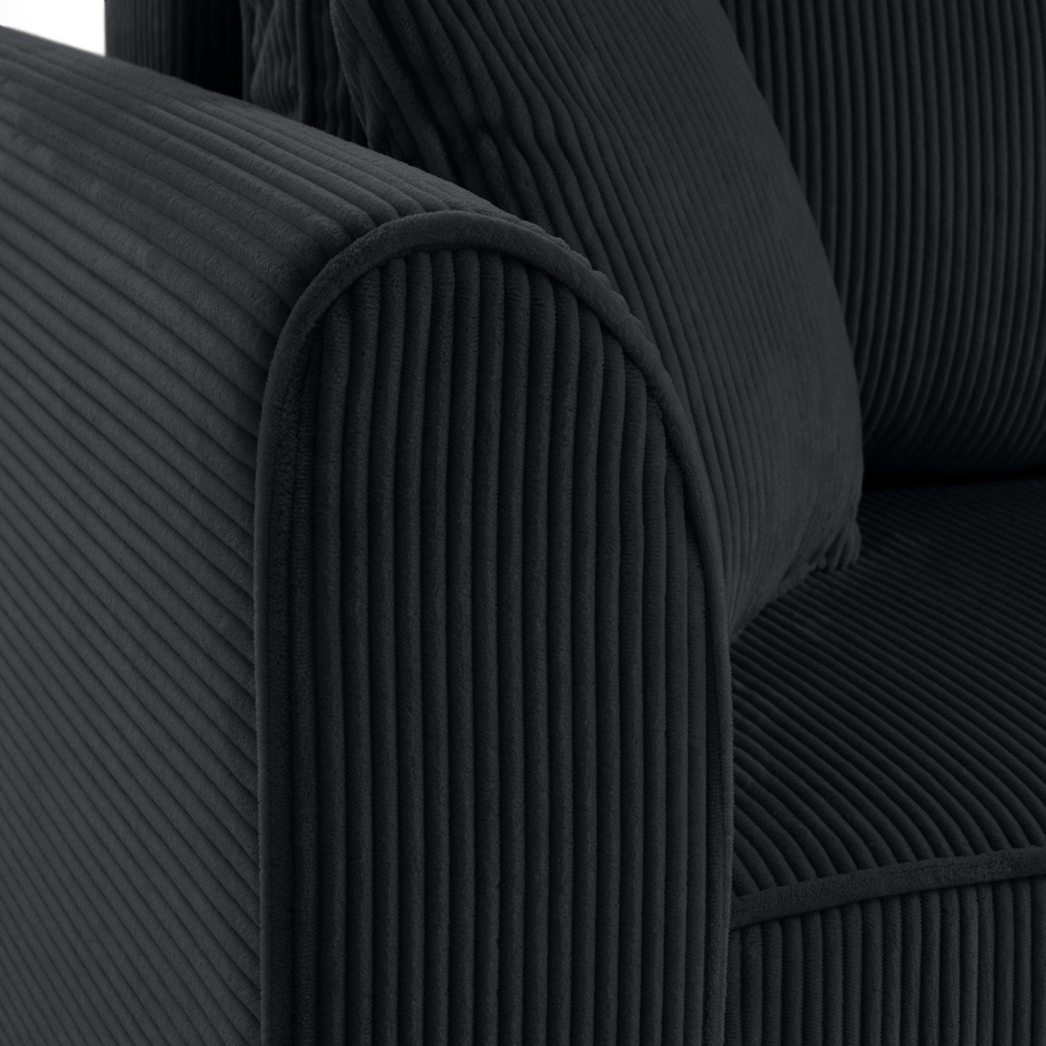 Voir la diapositive 5 : BEST MOBILIER Saphir - canapé d'angle réversible 4 places - convertible avec coffre - en velours côtelé