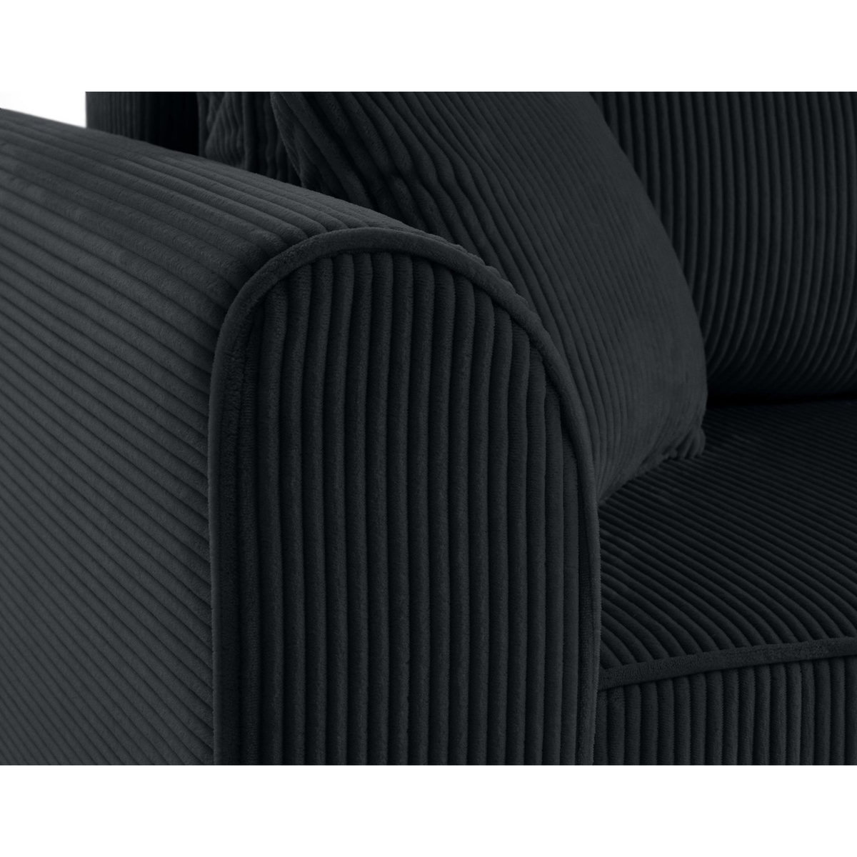 BEST MOBILIER Saphir - canapé d'angle réversible 4 places - convertible avec coffre - en velours côtelé