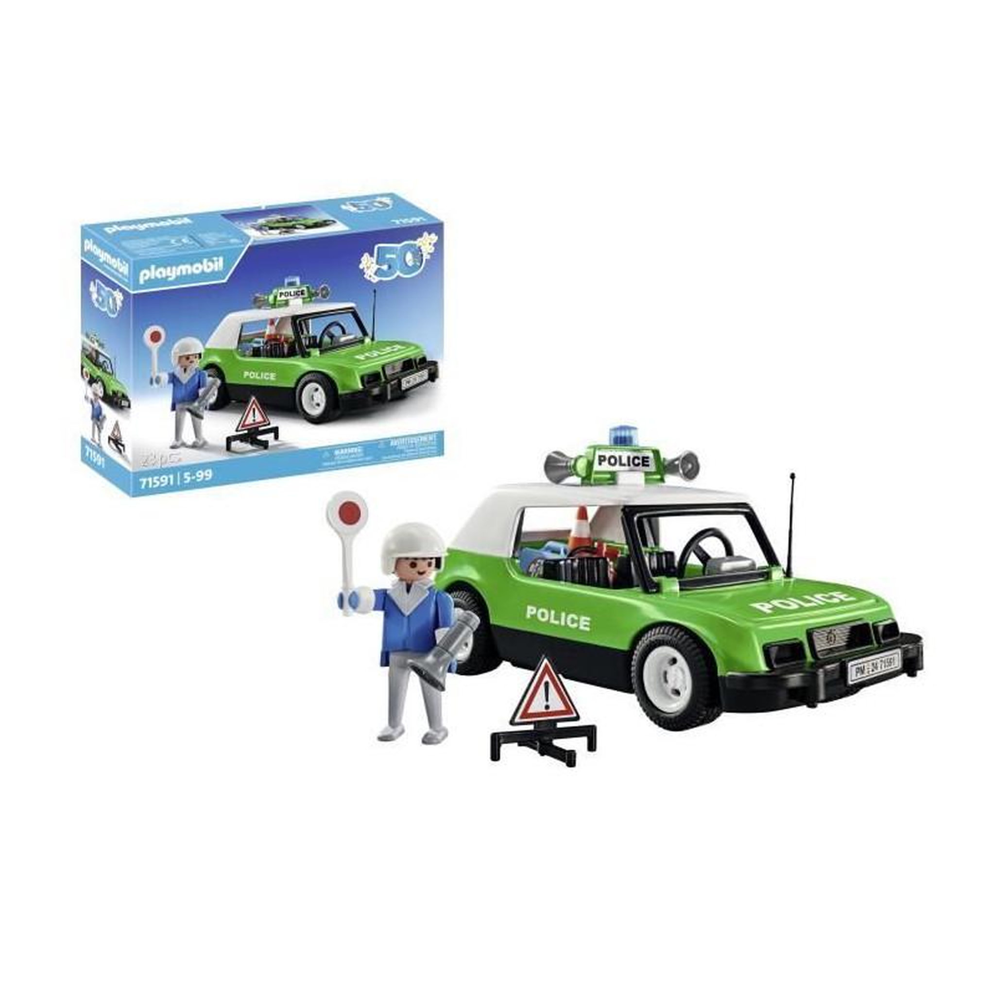 PLAYMOBIL PLAYMOBIL 71591 Voiture de police collector - édition spéciale anniversaire Playmobil - Des 5 ans