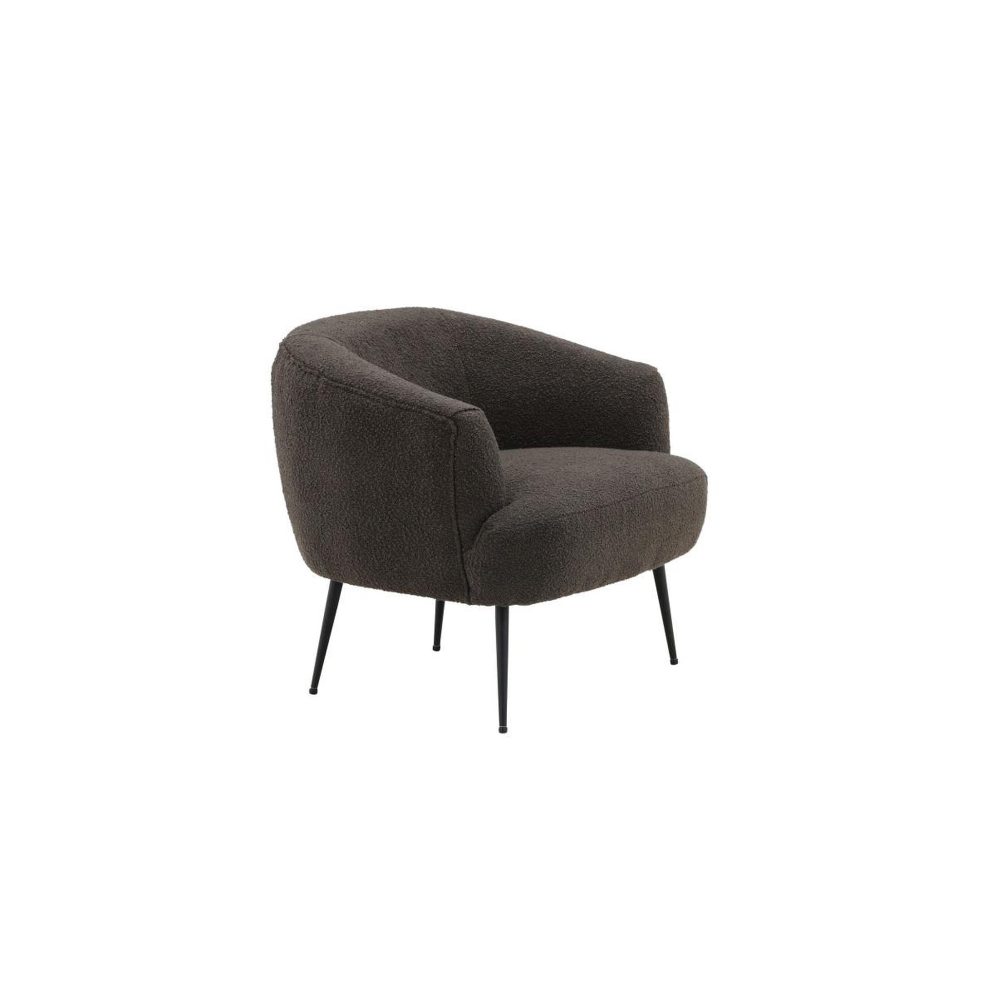 Voir la diapositive 3 : Paris Prix Fauteuil en tissu bouclette  derry  79cm gris foncé