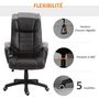 Voir la diapositive 5 : VINSETTO Fauteuil de bureau direction massant grand confort hauteur réglable fonction dossier à bascule revêtement synthétique chocolat