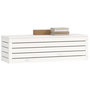 Voir la diapositive 4 : VIDAXL Boîte de rangement Blanc 109x36,5x33 cm Bois massif de pin
