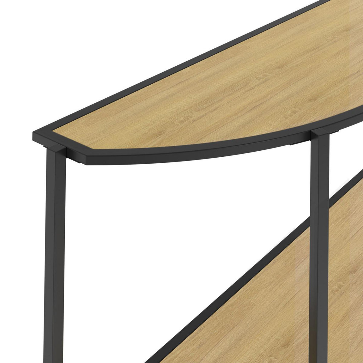 ID MARKET Console demi-lune DETROIT 1 étagère design industriel