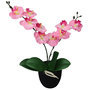 Voir la diapositive 1 : VIDAXL Plante artificielle avec pot Orchidee 30 cm Rose