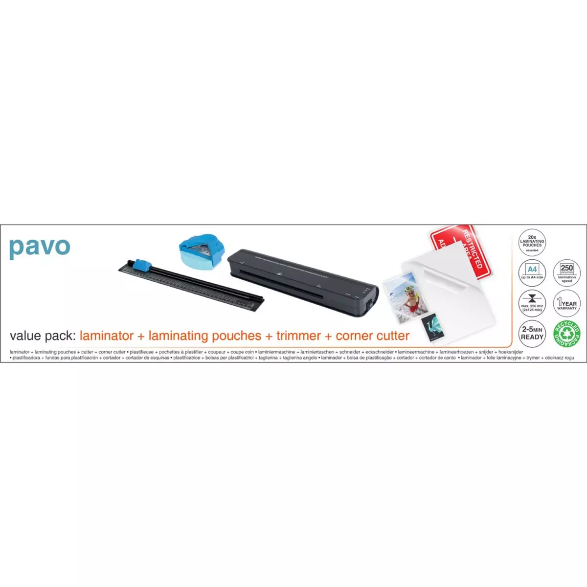 PAVO  Kit plastifieuse + massicot