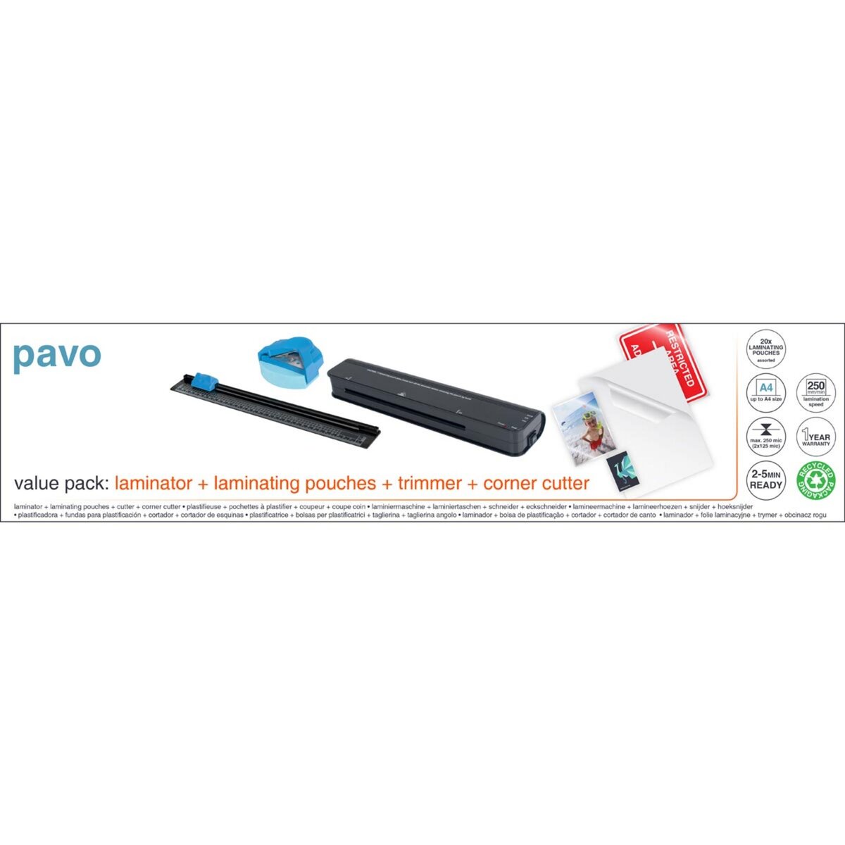 PAVO  Kit plastifieuse + massicot