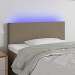 VIDAXL Tete de lit a LED Taupe 80x5x78/88 cm Tissu