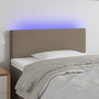 Voir la diapositive 1 : VIDAXL Tete de lit a LED Taupe 80x5x78/88 cm Tissu