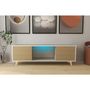 Voir la diapositive 2 : Habitat et Jardin Meuble TV LED  Inna  - 140 x 42 x 45 cm - Blanc/Chêne