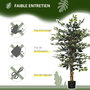 Voir la diapositive 6 : HOMCOM Arbre artificiel plante artificiel ficus banian hauteur 1,3 m tronc branches liane lichen feuilles grand réalisme pot inclus