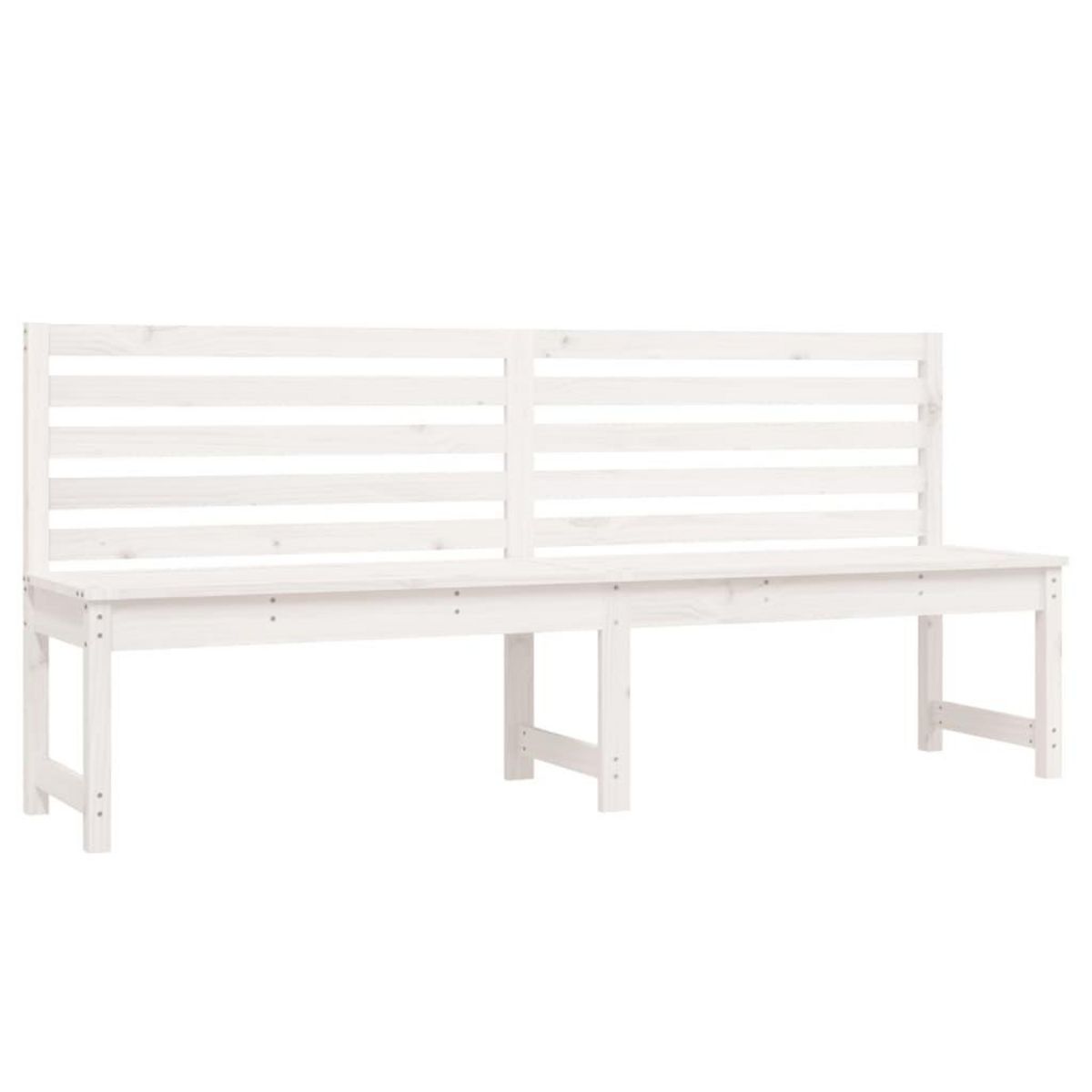 VIDAXL Banc de jardin blanc 201,5 cm bois massif de pin