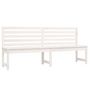 Voir la diapositive 2 : VIDAXL Banc de jardin blanc 201,5 cm bois massif de pin