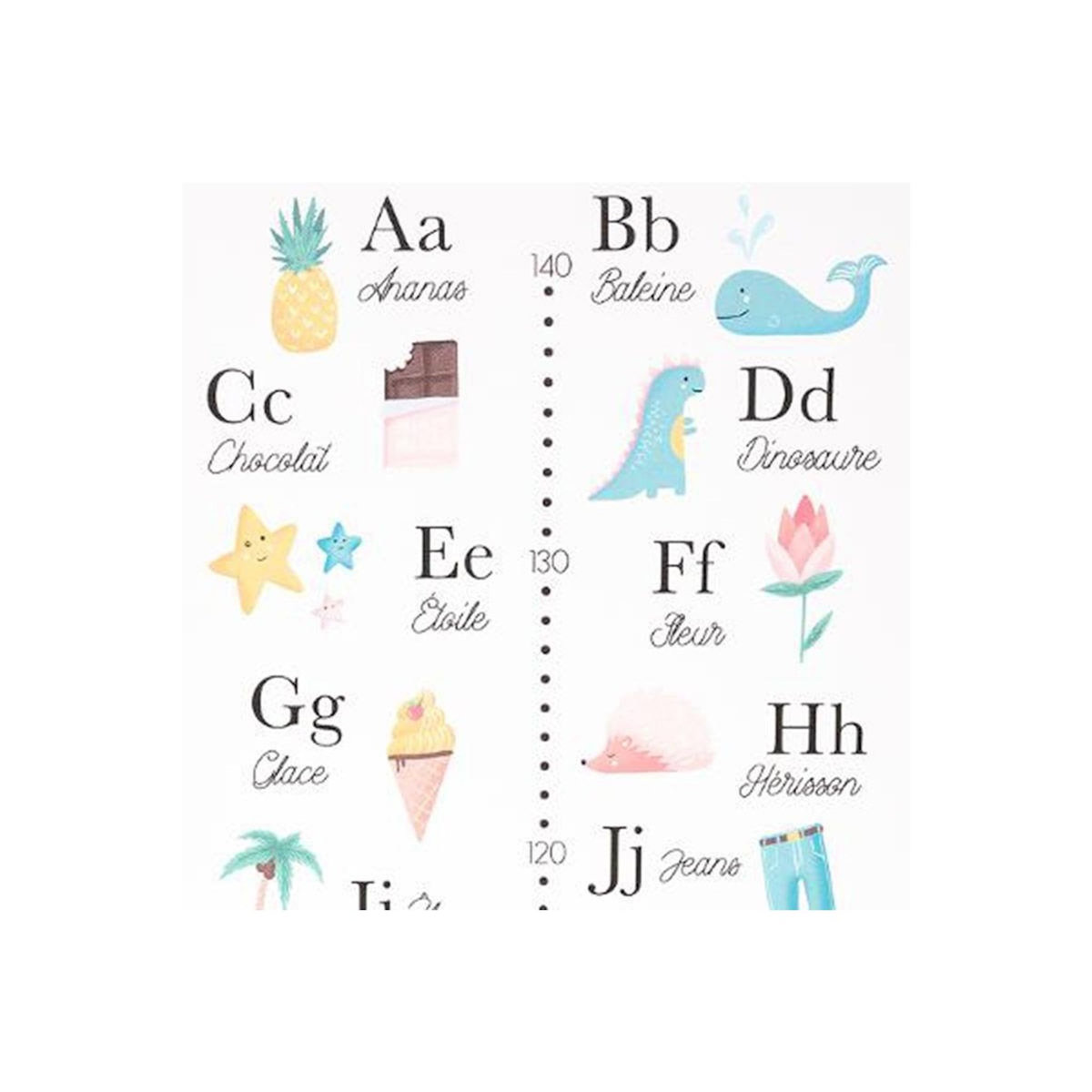 Atmosphera Kids Toise Enfant  Alphabet Les Règles  78cm Multicolore