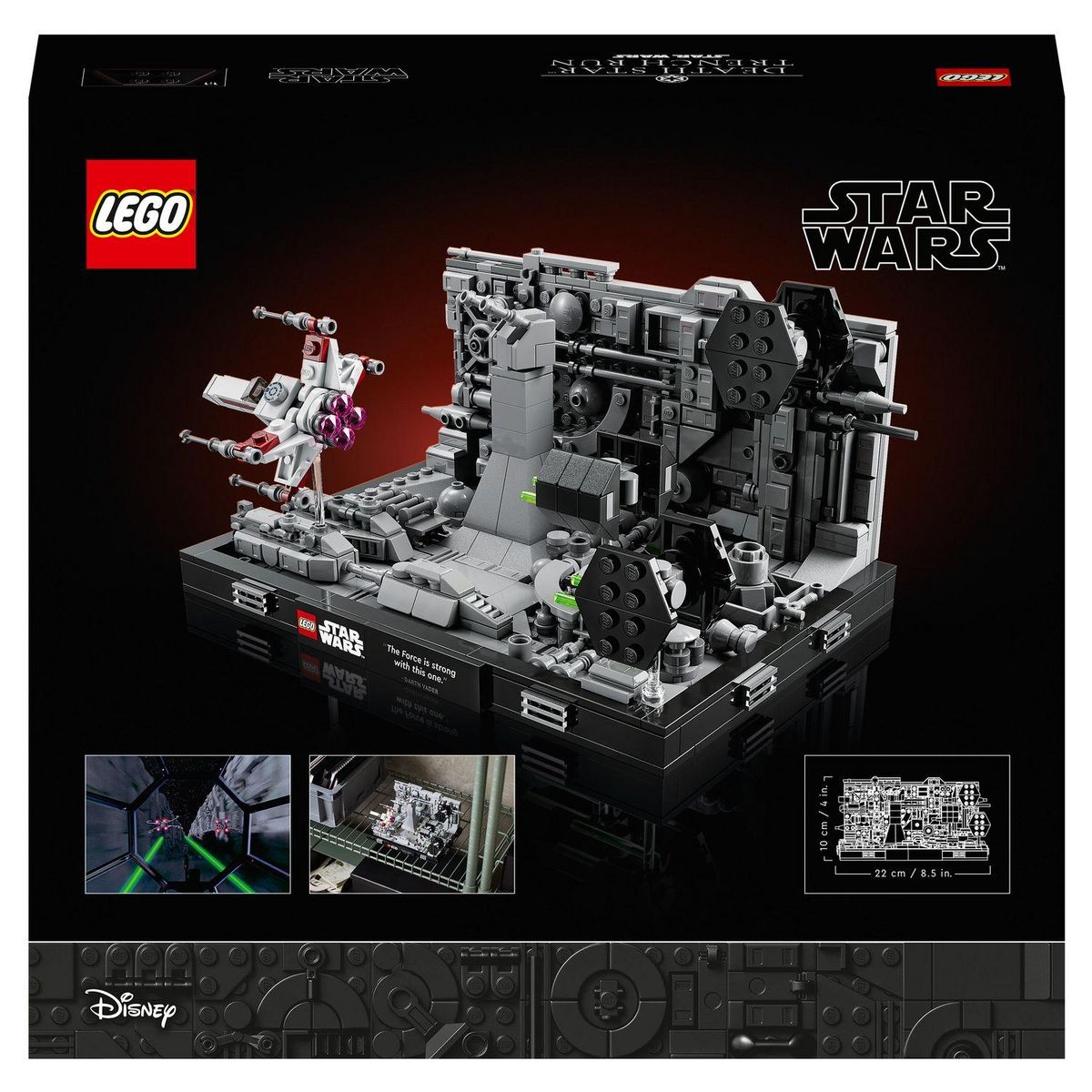 LEGO Star Wars 75329 Diorama de la Poursuite dans les Tranchées de l&rsquo;Étoile de la Mort, Jouet