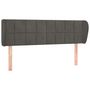 Voir la diapositive 2 : VIDAXL Tete de lit avec oreilles Gris fonce 147x23x78/88 cm Velours
