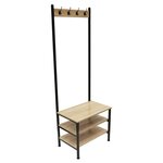 The Home Deco Factory Meuble porte manteaux 4 crochets 3 étagères