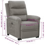 Voir la diapositive 6 : VIDAXL Fauteuil Gris clair Tissu