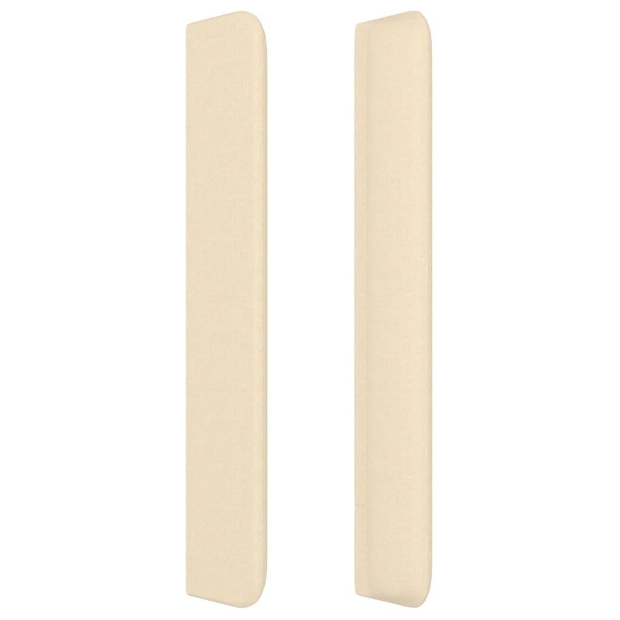 Voir la diapositive 4 : VIDAXL Tete de lit avec oreilles Creme 103x16x118/128 cm Tissu