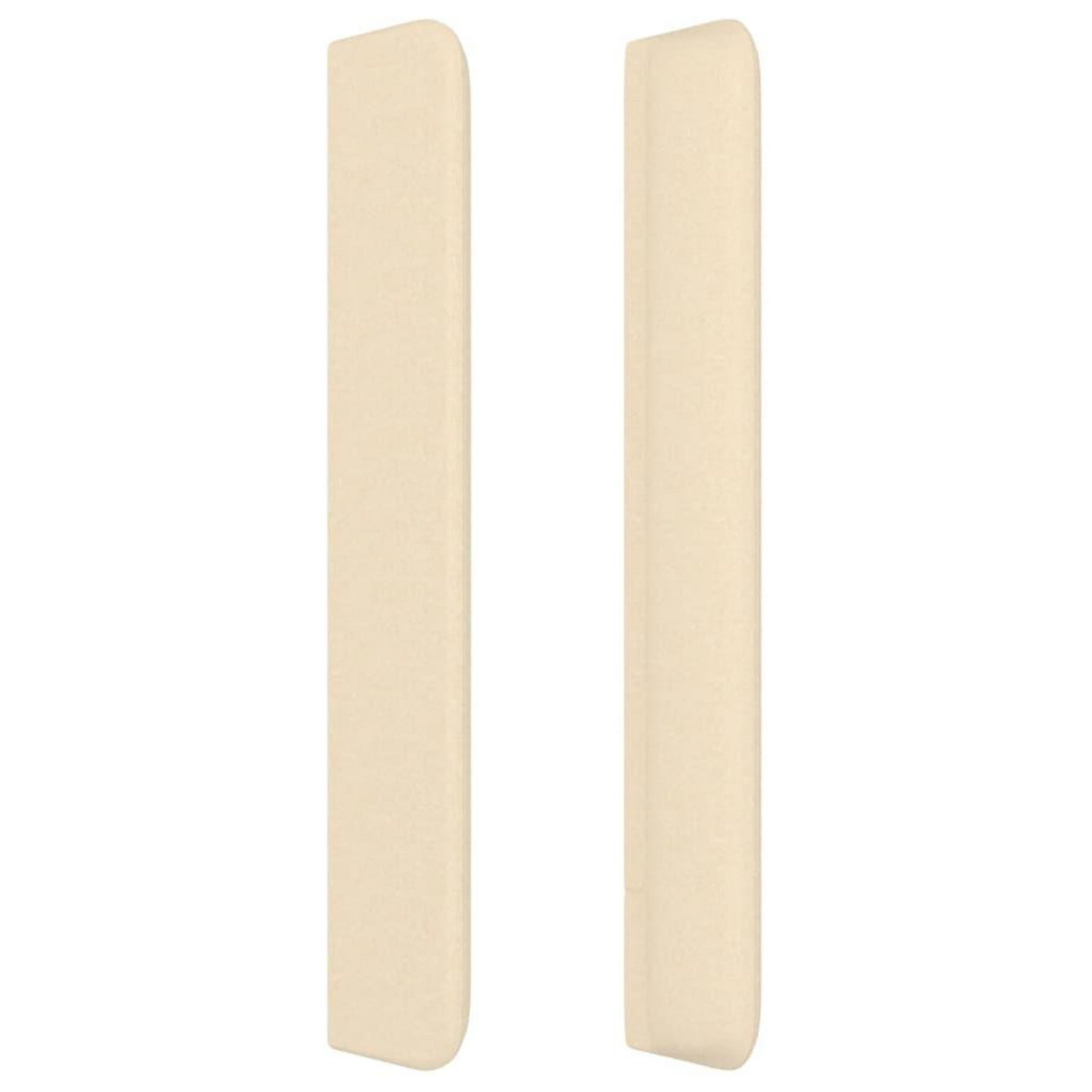 VIDAXL Tete de lit avec oreilles Creme 103x16x118/128 cm Tissu