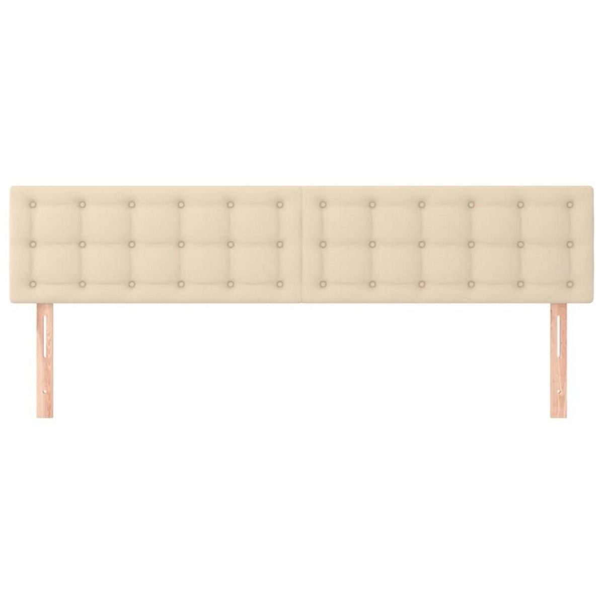 VIDAXL Tetes de lit 2 pcs Creme 90x5x78/88 cm Tissu