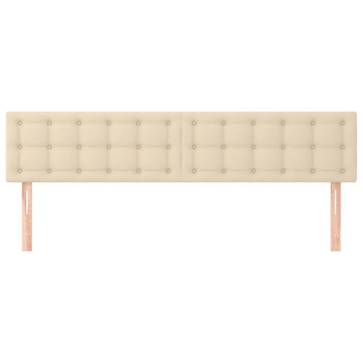 VIDAXL Tetes de lit 2 pcs Creme 90x5x78/88 cm Tissu