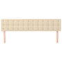 Voir la diapositive 3 : VIDAXL Tetes de lit 2 pcs Creme 90x5x78/88 cm Tissu