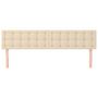 Voir la diapositive 3 : VIDAXL Tetes de lit 2 pcs Creme 90x5x78/88 cm Tissu
