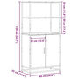Voir la diapositive 6 : VIDAXL Buffet haut chene fume 68x35x139 cm bois d'ingenierie metal