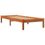 Voir la diapositive 3 : VIDAXL Cadre de lit sans matelas cire marron 90x200 cm bois pin massif