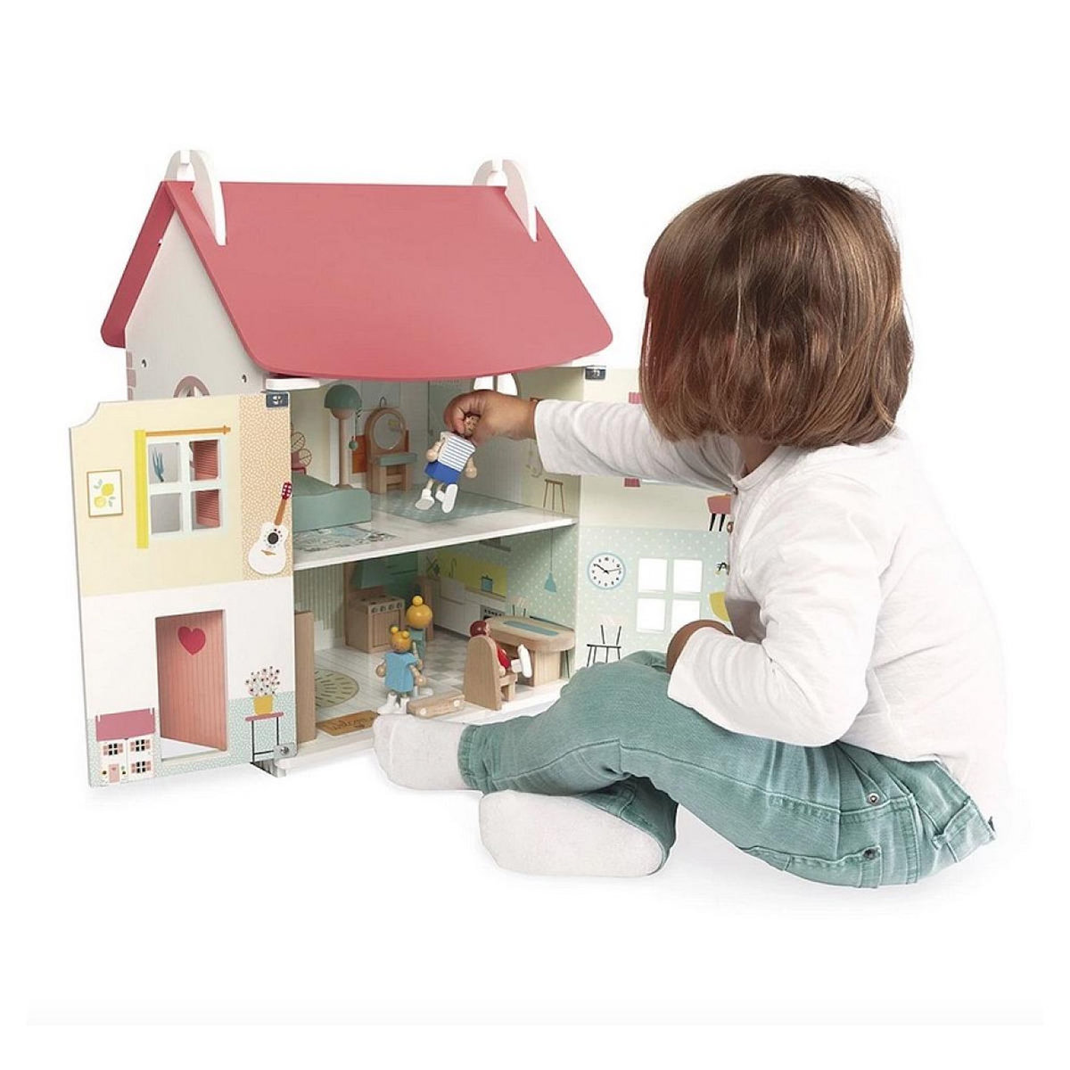 Juratoys-Janod Maison de poupees en bois -