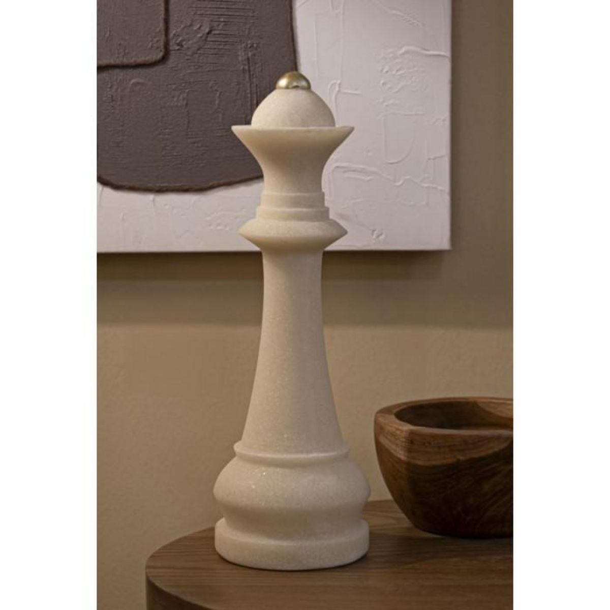 Paris Prix Pièce d'Échec Déco Reine  Quarzy  36cm Blanc