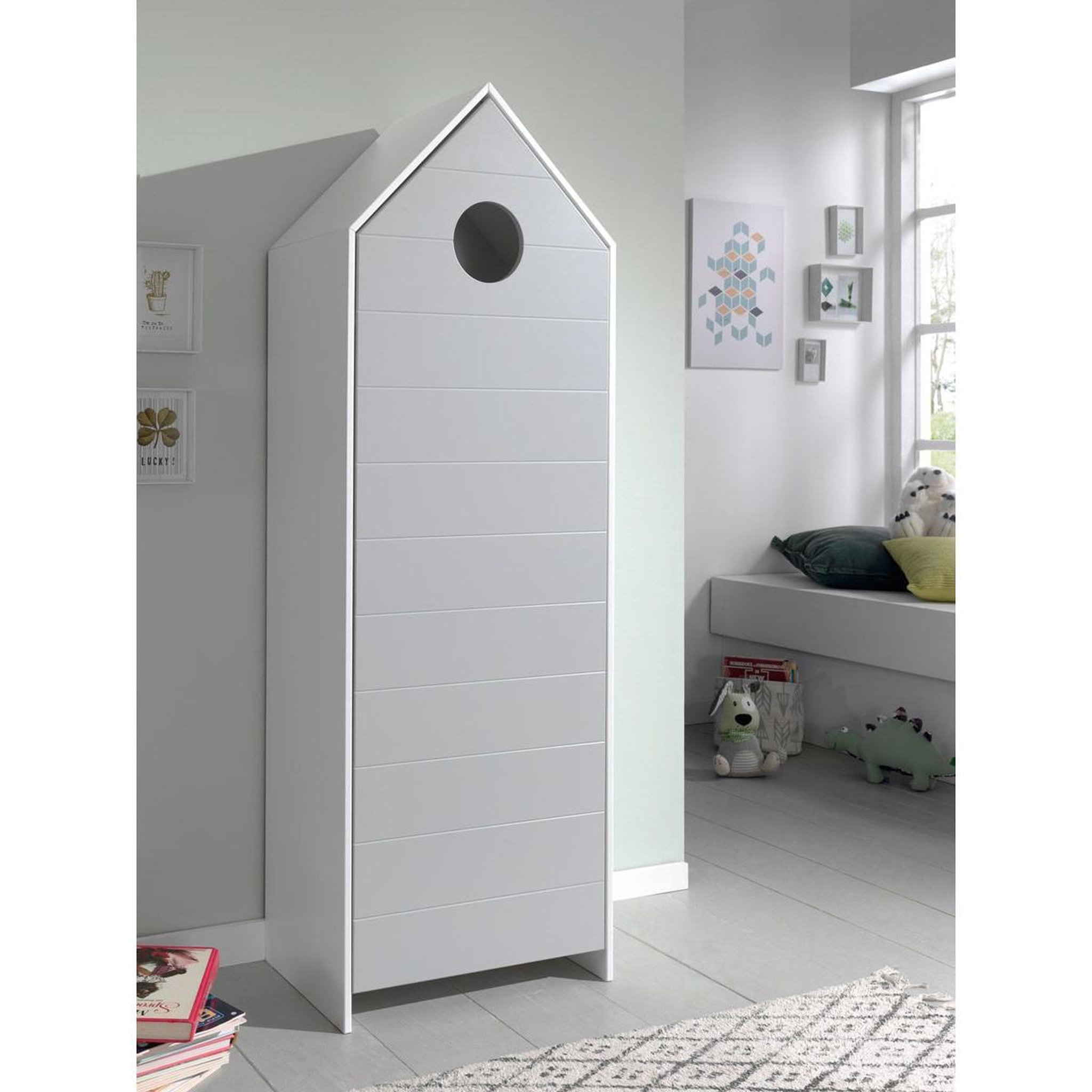 Voir la diapositive 5 : Paris Prix Armoire enfant 4 niveaux  casami  171cm gris