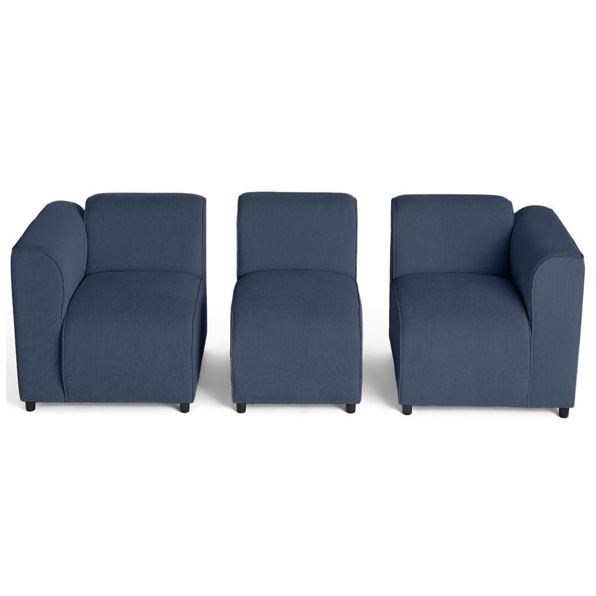 Voir la diapositive 3 : LISA DESIGN Suaro - canapé modulable 3 places en tissu texturé
