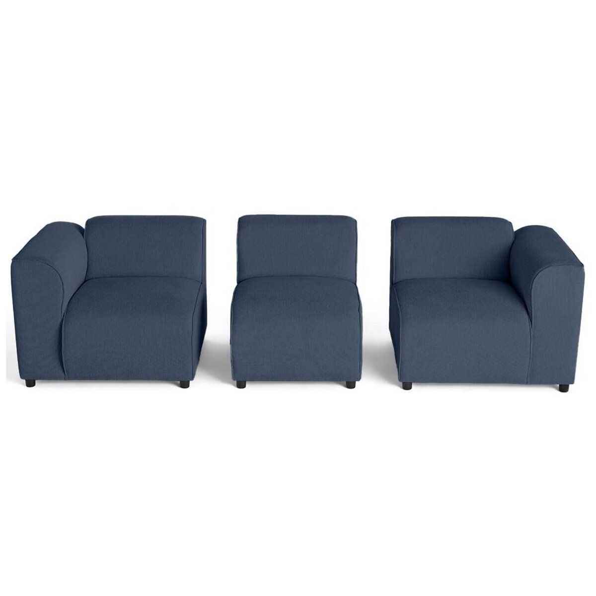 LISA DESIGN Suaro - canapé modulable 3 places en tissu texturé