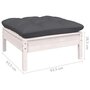 Voir la diapositive 5 : VIDAXL Repose-pied de jardin avec coussin anthracite Bois de pin blanc