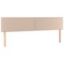 Voir la diapositive 4 : VIDAXL Tete de lit a LED Cappuccino 200x5x78/88 cm Similicuir