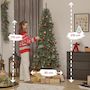 Voir la diapositive 3 : HOMCOM Sapin de Noël artificiel LED x 350 blanc chaud ou multicolore 9 modes H.210 cm 1273 branches support vert
