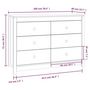 Voir la diapositive 6 : VIDAXL Armoire laterale Blanc 100x40x72 cm Bois de pin massif
