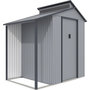 Voir la diapositive 1 : Habitat et Jardin Abri de jardin métal avec pergola  Madras  - 5.64 m² - 193 x 292 x 229 cm - Gris