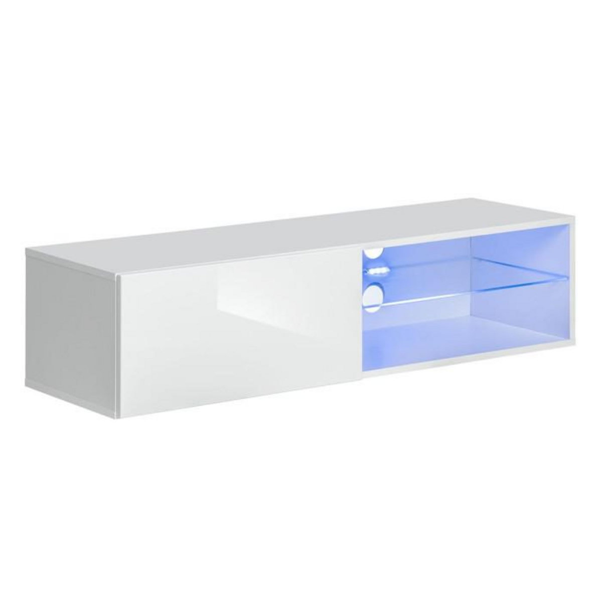 Paris Prix Meuble TV LED Design  Switch IV  120cm Blanc