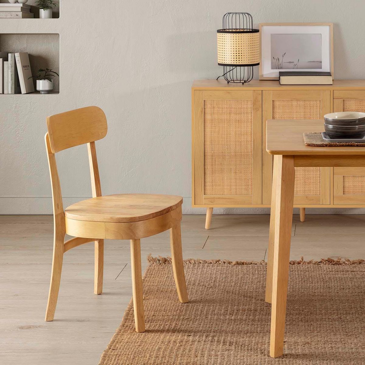 VS VENTA-STOCK Pack de 2 chaises Nala couleur Chêne, bois massif