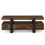 Voir la diapositive 3 : ID MARKET Meuble TV 140 cm PHOENIX avec tiroirs bois effet vieilli et noir