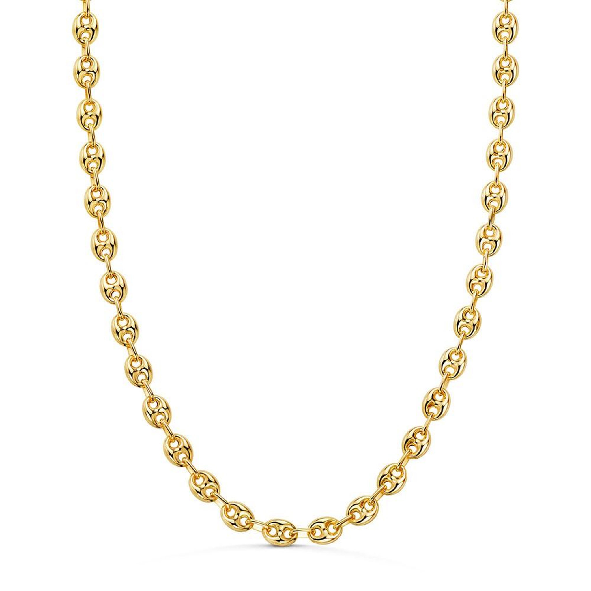 L'ATELIER D'AZUR Collier  Or Jaune Grain de Café - Homme ou Femme - 50cm