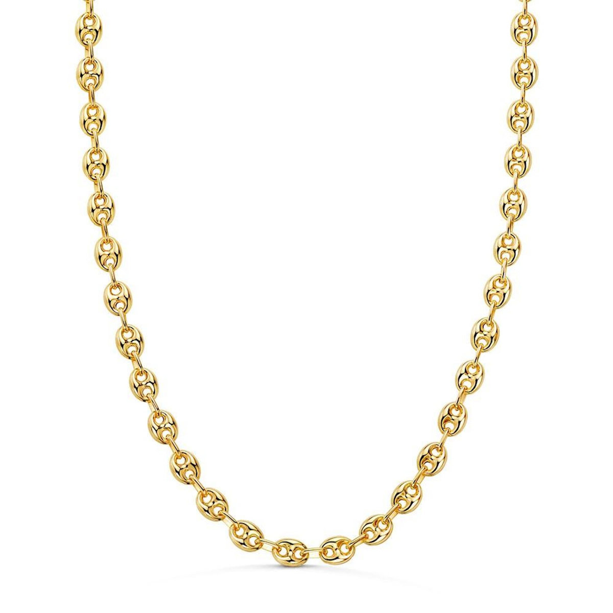 L'ATELIER D'AZUR Collier  Or Jaune Grain de Café - Homme ou Femme - 50cm