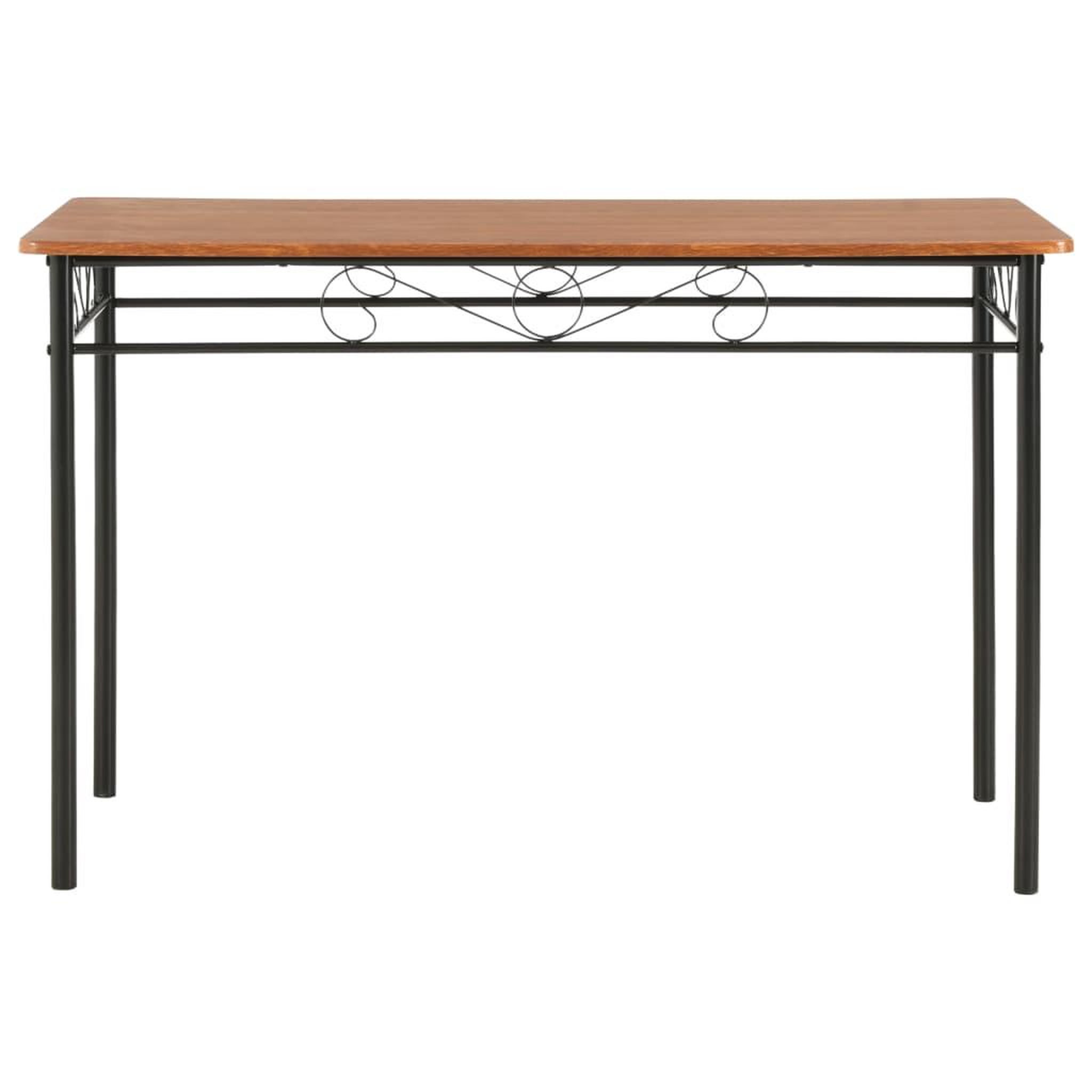 Voir la diapositive 5 : VIDAXL Ensemble de salle a manger 5 pcs MDF et acier Marron
