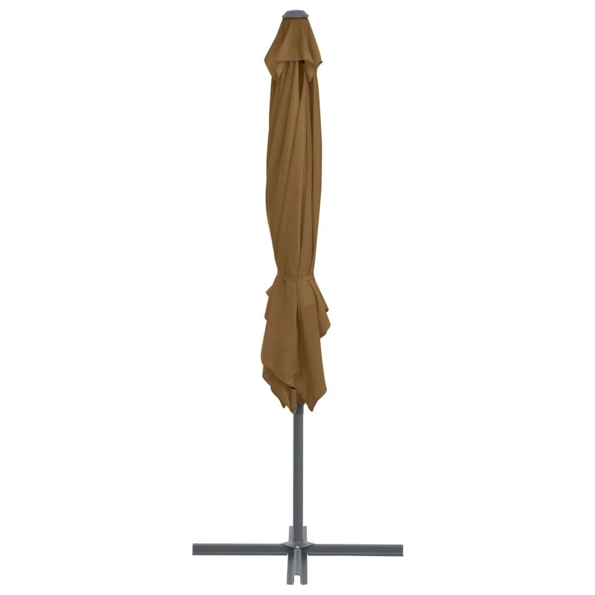 Voir la diapositive 4 : VIDAXL Parasol de jardin avec base portable taupe