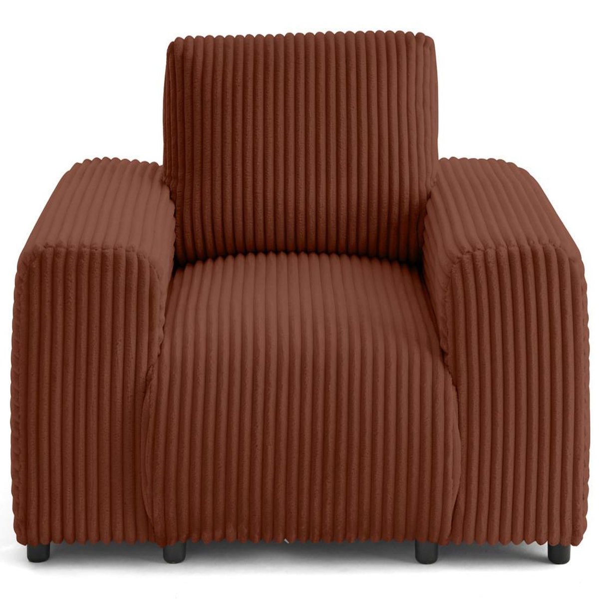 LISA DESIGN Garance - fauteuil en velours côtelé grosses côtes