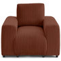 Voir la diapositive 1 : LISA DESIGN Garance - fauteuil en velours côtelé grosses côtes