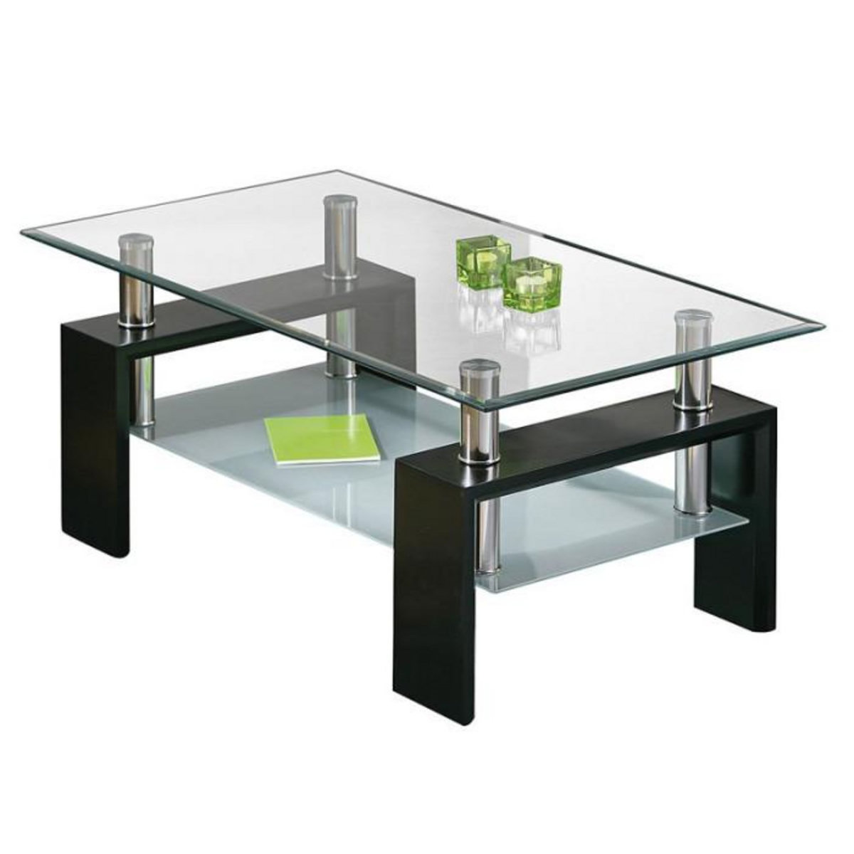 Paris Prix Table Basse Design en Verre  Leny  100cm Noir