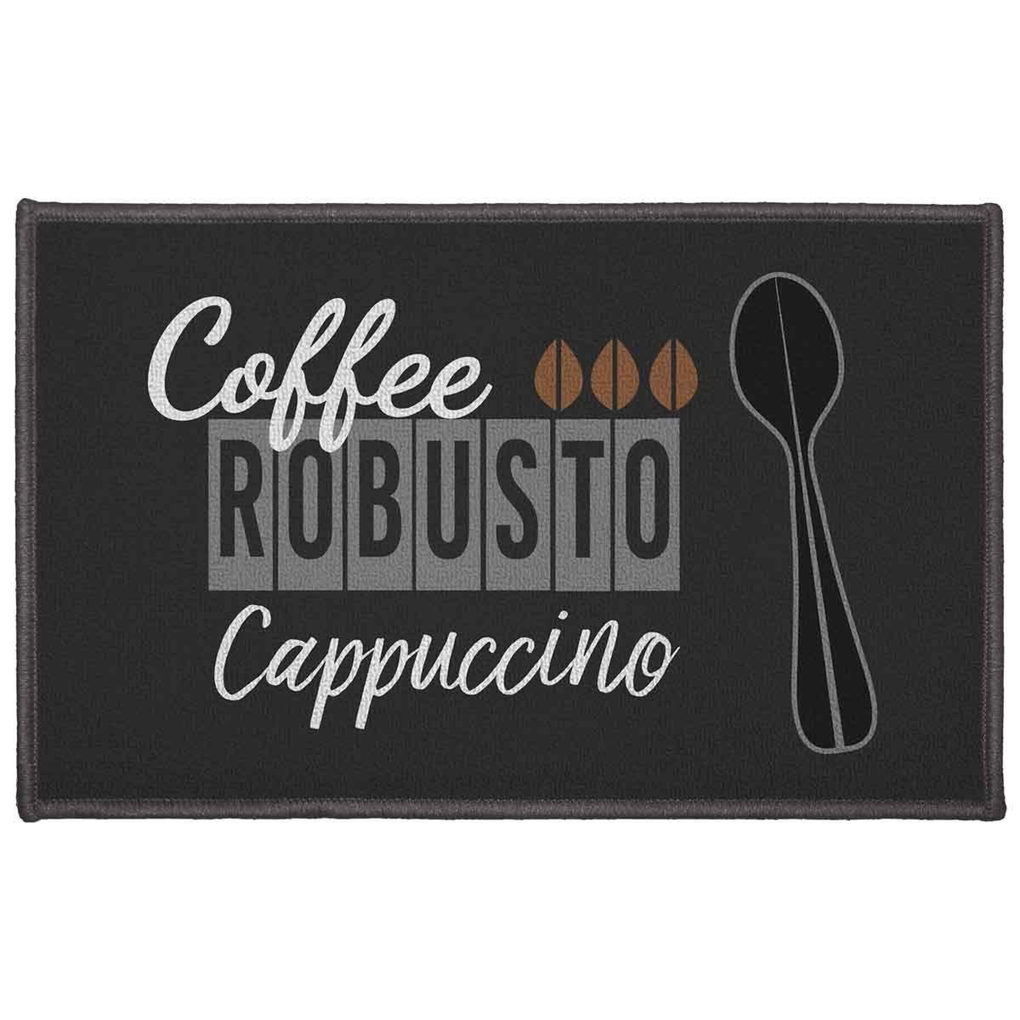 Douceur d'Intérieur Tapis déco imprimé  cappuccino  50x80cm marron